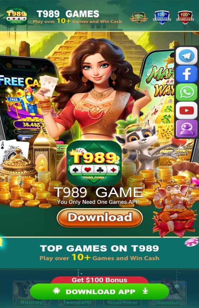 T989 App Legally Certified Game | T989 Mega Win Rummy Game