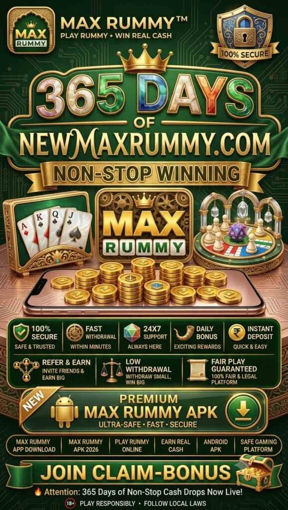 Max Rummy Game Download Claim Top Reward ₹600 Plya Earn Tips